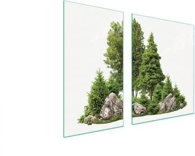 TMK ArtDeko - Beschermplaat Keuken - Gehard Glas - 90x52 cm - Motief: Bomen