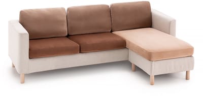 Belmarti Bellagio velvet stretch zit- en rugkussenhoes 60-90 cm - Beige