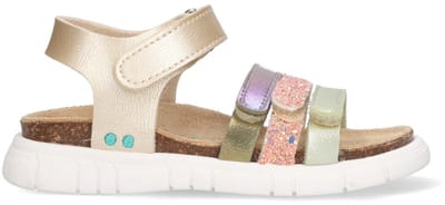 BunniesJR 225423-794 Meisjes Platte Sandalen - Goud - Imitatieleer - Klittenband