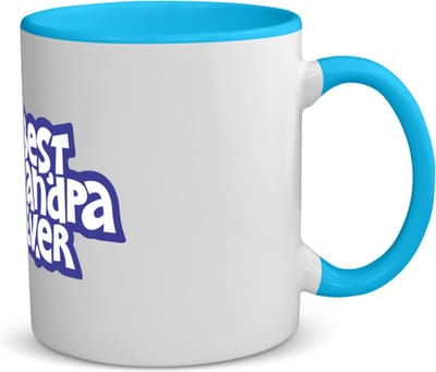 Akyol - best granpa ever koffiemok - theemok - blauw - Opa - opa - cadeautje - kado - beste ooit - 350 ML inhoud