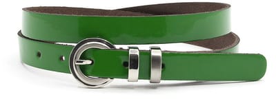 Dames ceintuur groen lakleer - 2 cm breed - Leer - Smalle riem - Casual - Maat 100