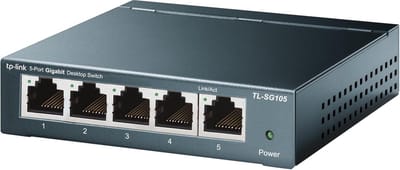 5-Poorts Gigabit Desktop Switch met RJ45 Poorten en Staalbehuizing