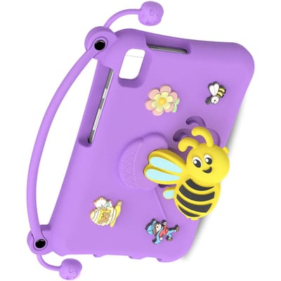 Étui pour Tablette en Mousse EVA Caoutchouc Étui de Protection avec Support Convient pour Samsung Galaxy TAB A 8.0   TAB A7 Lite 8.7   TAB A9 8.7 violet