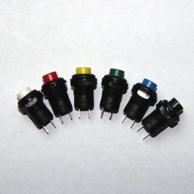 Ronde Drukknop 12mm DIY AC 1,5A/230V 12V NON-momentane Schakelaar - Blauw (2 Stuks)