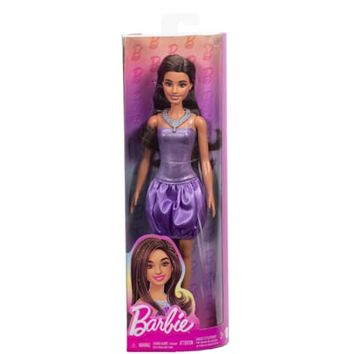 Barbie Fashionista Pop in Sequined Purple Dress.