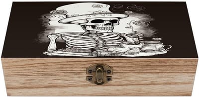 Houten Keepsake Box - Vintage Opbergdoos - Herinneringen Bewaren - Stofdichte Bescherming - 20 cm Lengte - Natuurlijk Hout