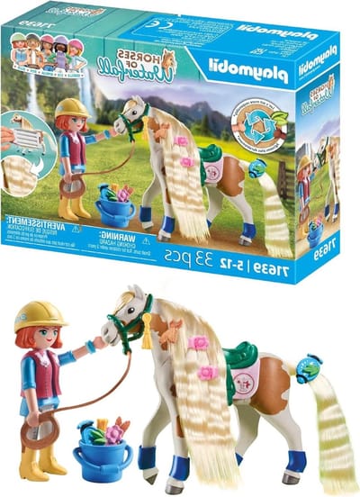 Paard met accessoires - Speelgoed paard - Creatief spelen - Haarstyling set - 33 delig - Meerkleurig