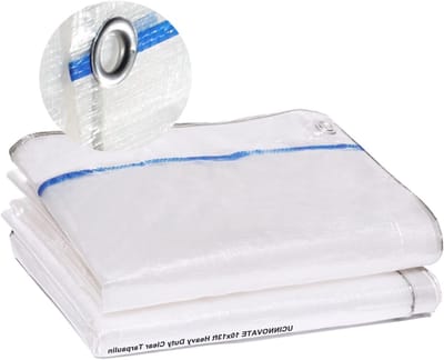 Doorzichtig Zeildoek - Kaszeil Plastic - Bescherming Buiten - 70% Lichttransmissie - 3x4 Meter - Transparant