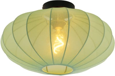 QAZQA bida - Design Plafondlamp met kap - 1 lichts - Ø 42 cm - Groen - Woonkamer | Slaapkamer | Keuken