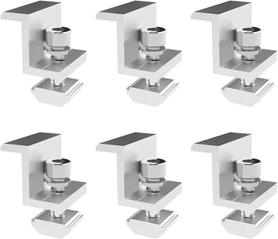 Inovra - 6 Stuks Aluminium Zonnepaneelbeugels voor Caravan en Boot