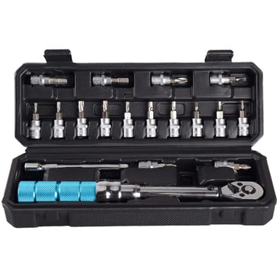 Clé dynamométrique à dégagement rapide, clés préréglées à couple élevé et précis, tête à cliquet de 1/4 pouces GCK-06S 1-6Nm multicolore