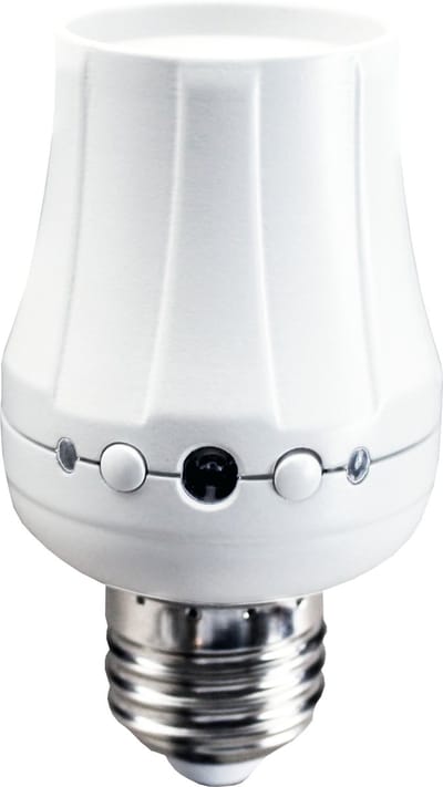 EcoSavers Daglicht Sensor Lampvoet E27 automatisch aan schakelen als het donker wordt - timer voor verlichting