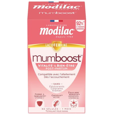 Modilac Mumboost Vitaliteit en Postpartum Welzijn 60 Plantaardige Capsules
