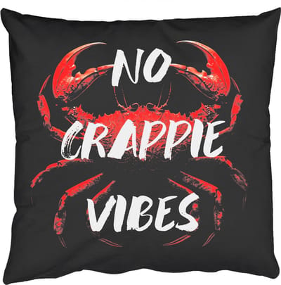 Sierkussens - Kussentjes Woonkamer - 50x50 cm - Krab - Rood - Tekst - Zwart