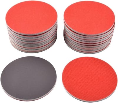 Schuurpads Set - Polijstkit Bal - Bal Onderhoud - Verschillende Grits - 24 Stuks - Rood Grijs
