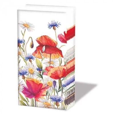 Zakdoeken Poppies and cornflowers - Ambiente - 21x21 cm