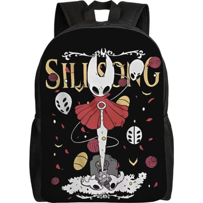 Hollow Knight Silksong Rugzak voor Mannen Vrouwen Tiener Student Wandelen Reizen Dagrugzak Hornet Gaming Laptop Schoudertas Buiten