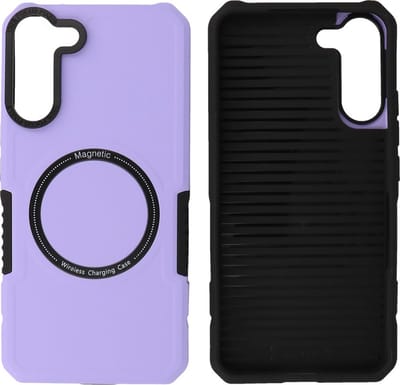 Hoesje Geschikt voor Samsung Galaxy S21 Plus - MagSafe Hoesje - Shockproof Back Cover - Paars