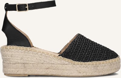 AYANA Yu644 Espadrilles - Zomer Schoenen - Dames - Zwart - Maat 38