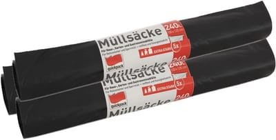 Vuilniszakken Extra Sterk - Afvalzakken XXL - Afval Opruimen - Absoluut Scheurvast - 240 Liter 3 Pack - Zwart