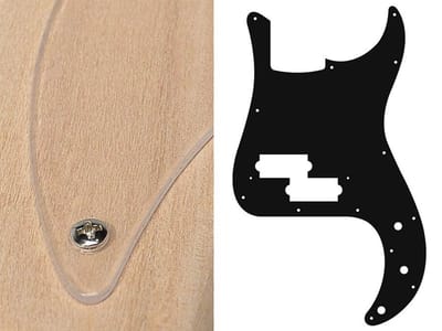 Boston PB-115-TR pickguard, Puncher bass, standard, 1 ply, transparent
