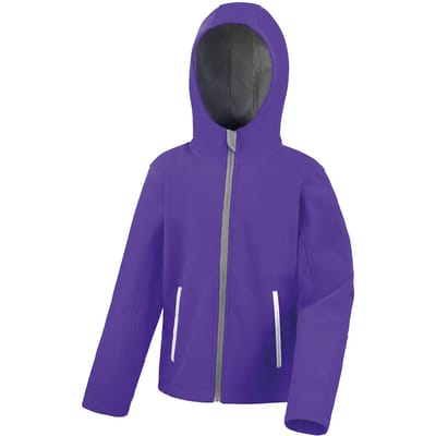 Softshell hooded jack voor kinderen Result Core TX Performance