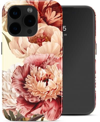Selencia Hoesje - Geschikt voor Apple iPhone 15 Pro - Backcover geschikt voor MagSafe - Vintage Peony