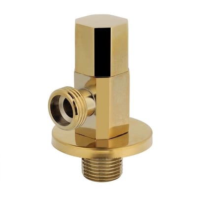 JHUBERS- Hoekkraan Goud - Messing - Waterstopkraan - 1/2 Draad - 4.6x8cm - Schokbestendig - Makkelijk te installeren