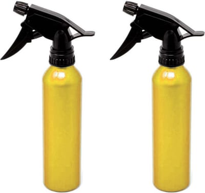 Concorde waterverstuiver - 2x - goud - aluminium - 300 ml - spray verkoeler
