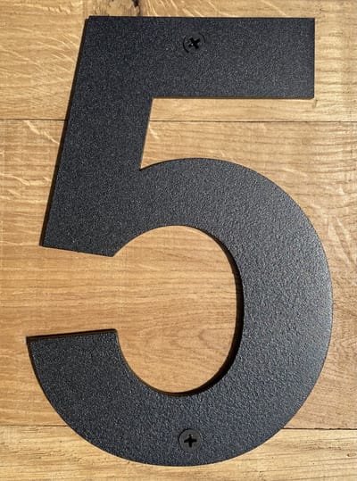 17cm stalen huisnummer 5
