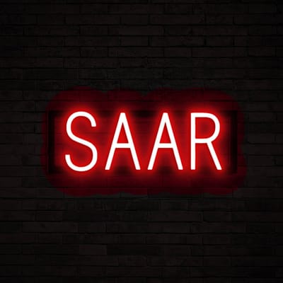 SAAR - Neon LED Lamp Kinderkamer | SpellBrite | 45,04 x 16 cm | 6 Dimstanden & 8 Lichtanimaties | Naamlamp Wandlamp Neon Verlichting