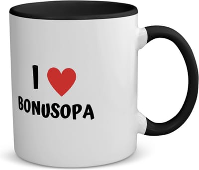 Akyol - i love bonusopa koffiemok - theemok - zwart - Opa - de liefste bonusopa - verjaardag - cadeautje voor opa - opa artikelen - kado - geschenk - 350 ML inhoud