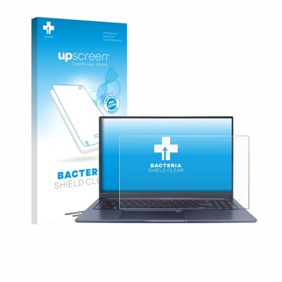 upscreen - Screenprotector voor ASUS Vivobook 15X OLED M1503QA - Folie Beschermfolie transparant antibacterieel