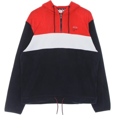Perry Fleece-herenhoodie met halve rits