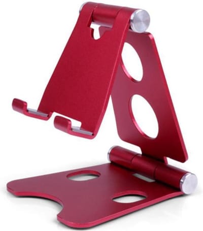 Telefoonhouder Bureau Telefoonstandaard Aluminium Telefoon Standaard - Telefoon Tablet Houder Telefoonstandaard Bureau - Rood
