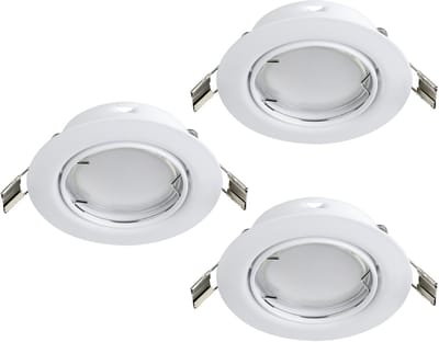 EGLO Peneto - Inbouwspotje - LED - Ø87mm. - Wit - Set 3 Spots - Richtbaar