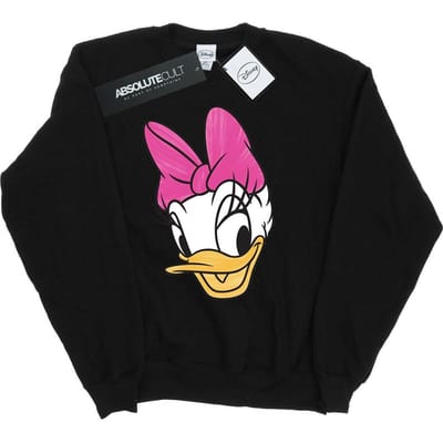 Disney Heren Daisy Duck Hoofd Geschilderd Sweatshirt (Zwart)