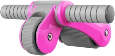 Buikwiel - Buikspierwiel - Buikspieroefeningen - Opvouwbaar ontwerp - 33.5cm - Roze