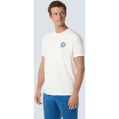 No Excess T-shirt Crewneck Placed Prints Garment Dyed Slub White Maat: XL | T-shirts met Print Outlet | Heren | Wit