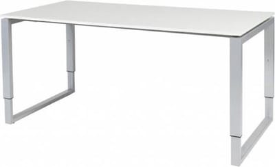 Verstelbaar Bureau - Domino Plus 160x80 grijs - alu frame