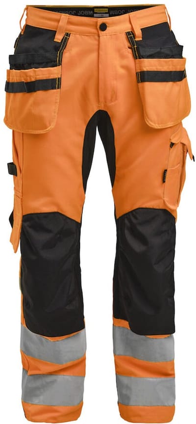 Jobman 2240 Hi-Vis Stretch Trousers HP 65224062 - Oranje/Zwart - C54
