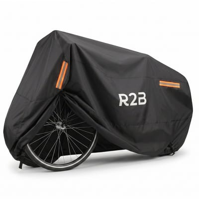 R2B Fietshoes Voor 1 Fiets Waterdicht - Universele Fiets Hoes - Oxford 300D - Anti-Diefstal - Fietscover - Elektrische Fiets & Fatbike Hoes - Incl. Opbergzak