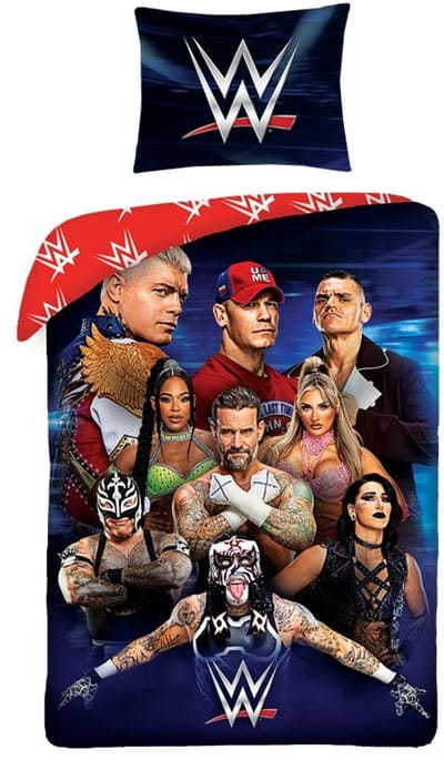 WWE Dekbedovertrek - Eenpersoons - 140 x 200 + 70 x 90 cm - Polyester