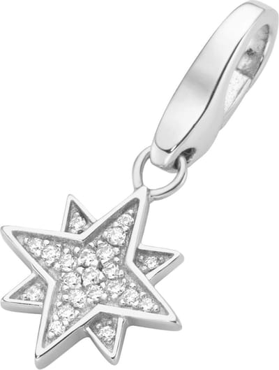 Charm | bedel | ster | zilver | zirkonia