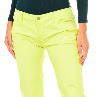 Lange broek van stretchstof 3Y5J06-5NXYZ vrouw