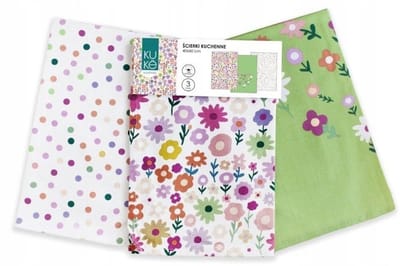 Theedoekdoekenset Bloemen - 3-delig - 40x60 cm