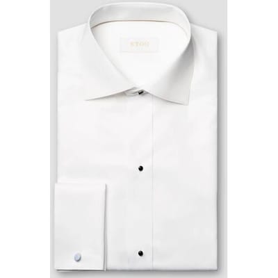 Eton Overhemd Albini Elevated Organic Supima 120 Cotton Twill French Cuffs Wit / male