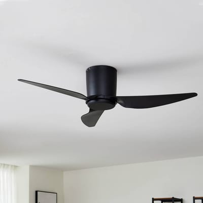 Lindby - Plafondventilatoren zonder verlichting - Metaal, ABS - H: 20.8 cm - zwart