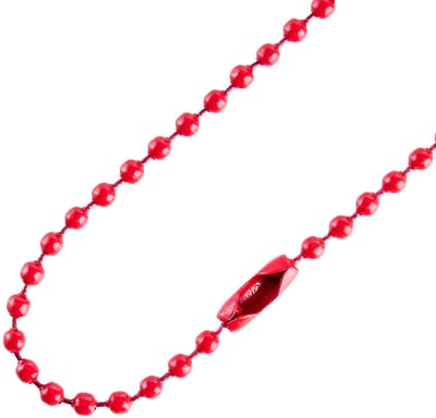 10 stuks - 10 cm - Kogelketting met sluiting / kogeldiameter 2,4 mm - Rood