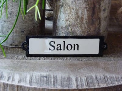 Emaille deurbordje recht 'Salon'